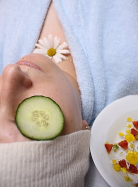 cucumber on eyes